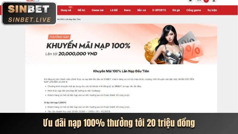 Banner khuyến mãi chào mừng người chơi mới với hình ảnh vàng và biểu tượng tiền thưởng
